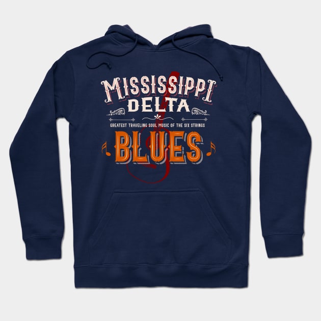 Mississippi delta blues guitar vintage retro music Hoodie by SpaceWiz95